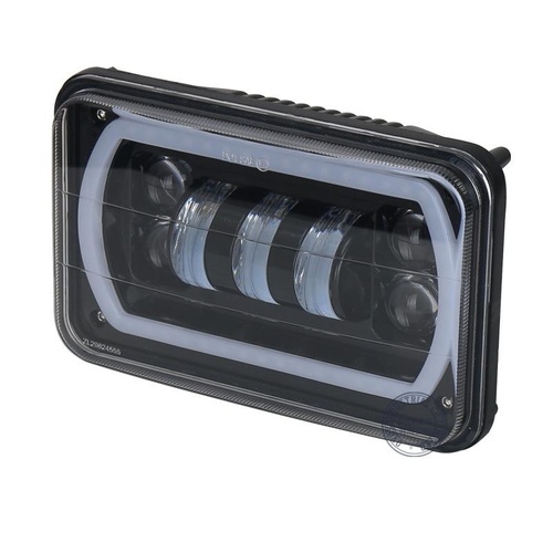 5 Inch 30W Dc 10 - 30V 7200Lm Ip67 Car Led Turn Signal / Headlight With Angel Eyes - Main Image