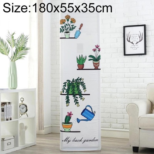 Green Plant Fabric Dust Cover for Vertical Cabinet Ac - 180x55x35cm All-inclusive - Main Image