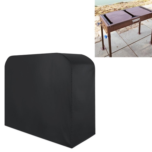 Waterproof 210d Oxford Cloth Bbq Grill Cover - Anti-uv Dust-proof Foldable - Fits Gas Charcoal Electric - 190x71x117cm - Black - Main Image