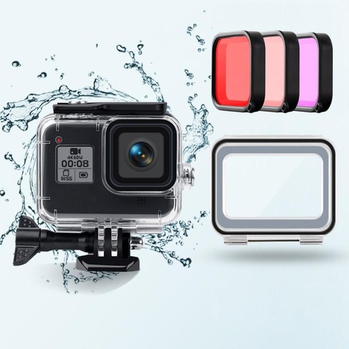 Waterproof Case for Gopro Hero8 with Touch Back Cover and Lens Filter - 45m - Main Image