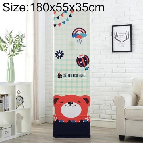 180x55x35cm Dark Grid Bear All-inclusive Fabric Dust Cover for Vertical Cabinet Ac - Main Image