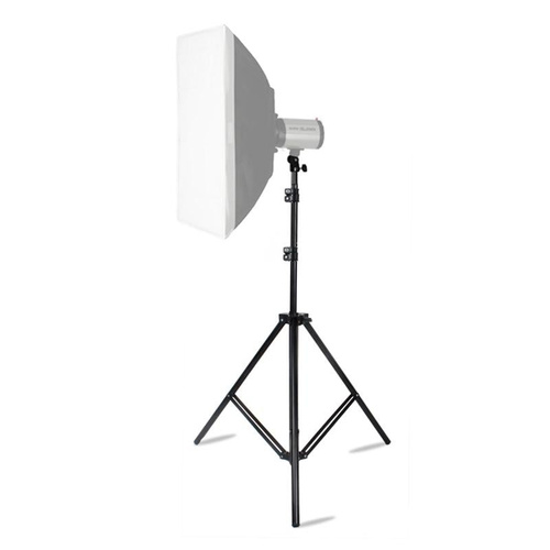 Professional Aluminum Lighting Stand For Studio Flash - 68-200Cm Height Black - Main Image