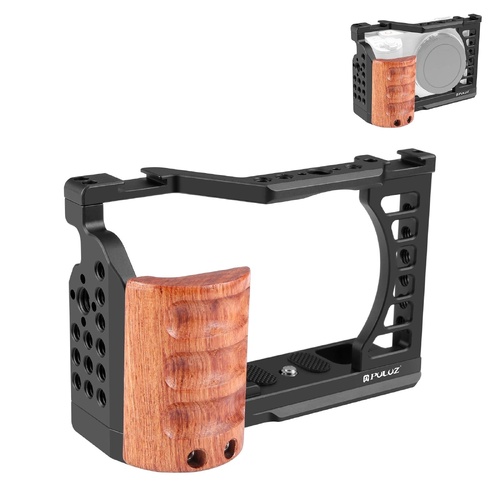 Sony Zv-E1 Camera Cage Stabilizer With Wood Handle - Main Image