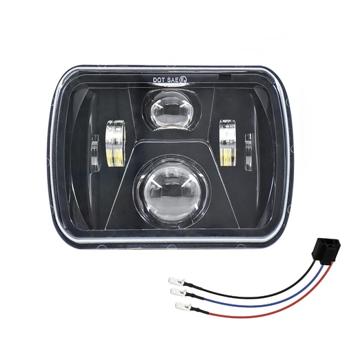 7 Inch 5X7 / 7X6 H4 Dc 9V - 30V 3500Lm 35W Car Square Shape Led Headlight Lamps For Jeep Wrangler - Main Image