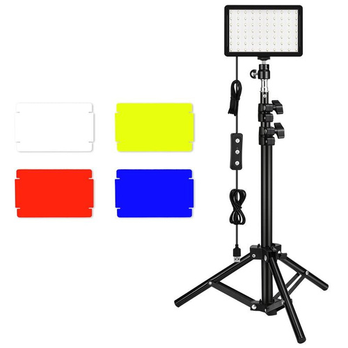 Retractable 10W Live Broadcast Light With 1.2M Bracket And 4 Colour Filters - Main Image