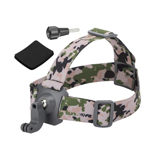 Adjustable 360 Degree Head Strap for Action Cameras - Camouflage - Main Image