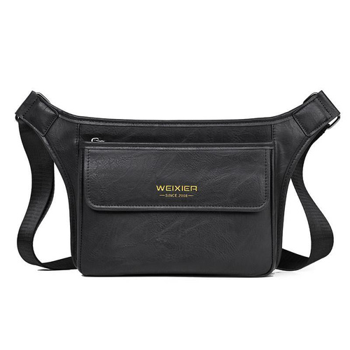 Large Capacity Crossbody Bag For Men D808 Single Shoulder Bag - Black - Main Image