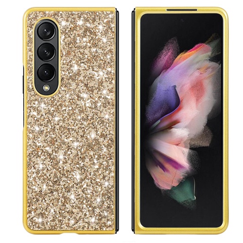 Glitter Tpu Shockproof Case for Samsung Galaxy z Fold 4 - Gold - Main Image