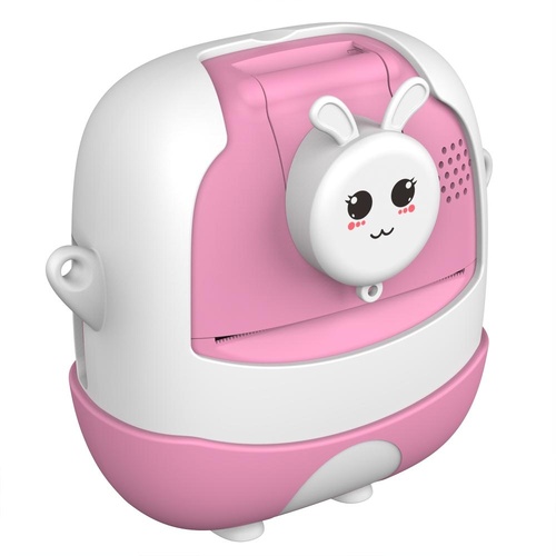 720P Hd Reversible Mini Digital Camera For Children - Cartoon Print - Pink - Main Image