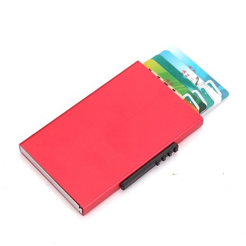 Aluminum Rfid Blocking Credit Card Holder - Red - Main Image