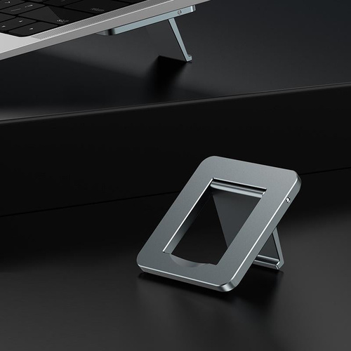 Desktop Folding Notebook Stand with Invisible Height Increase and Storage - Gray - Main Image