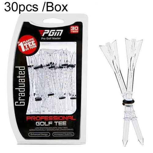 30 Adjustable Golf Tees with 83mm Height Limit - Set of 30 - White - Main Image