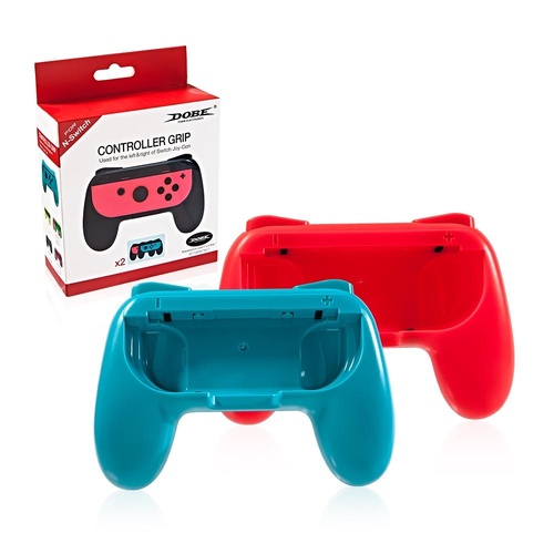 Improved Joy Con Grip for Nintendo Switch - Better Control - Red + Blue - Main Image