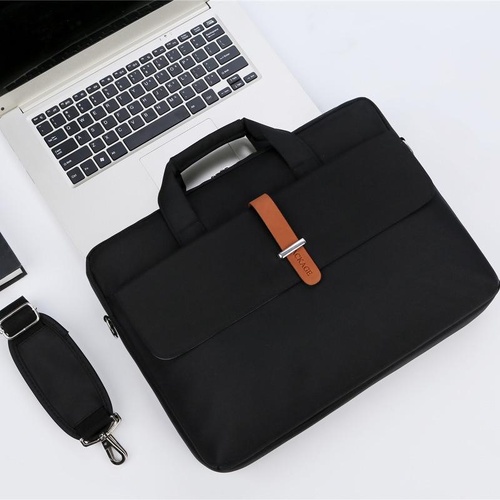 13-13.3 Inch Multifunctional Laptop Bag - Durable Shoulder & Handheld Design - Black - Main Image