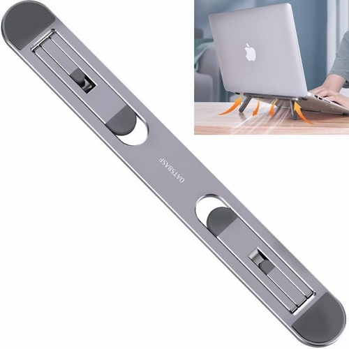 Foldable Laptop Stand with Fan and Heater - Portable and Adjustable - Silver - Main Image