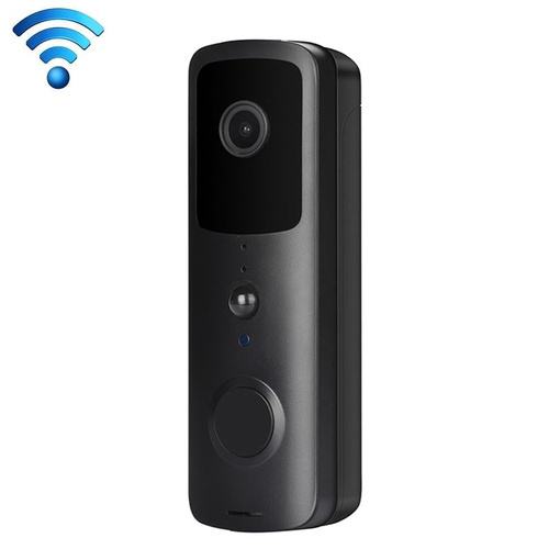 Wireless Smart Doorbell With Two-Way Intercom & Night Vision - Battery Powered - Black - Main Image