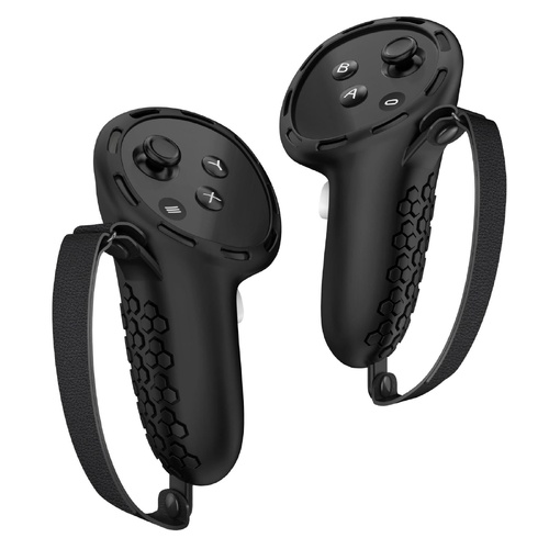 Non-slip Silicone Cover for Meta Quest 3 Vr Controllers - Black - Main Image