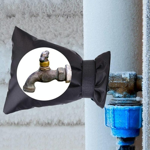 Outdoor Faucet Frost Protection Cover - Oxford Cloth Hook and Loop Fastener Black - Main Image