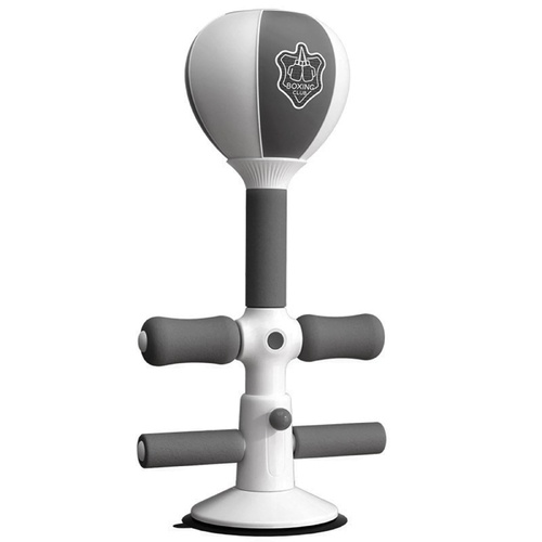 Adjustable 2-In-1 Sit-Up Boxing Ball Stand With Punching Bag - Gray / White - Main Image