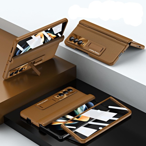Foldable Full Body Case for Samsung Galaxy z Fold 4 / 5g - 360 Degree Folding - Coffee - Main Image
