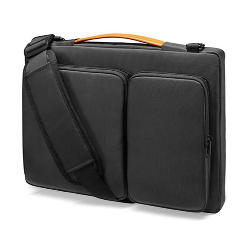 13.3-14 Inch Laptop Shoulder Bag with Messenger Style - Black - Main Image