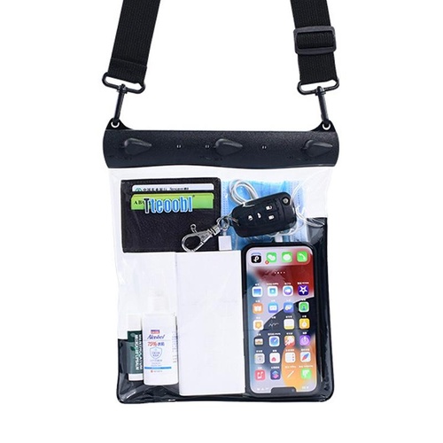 Waterproof Shoulder Messenger Bag For Sundries Phone Compatible - Black - Main Image