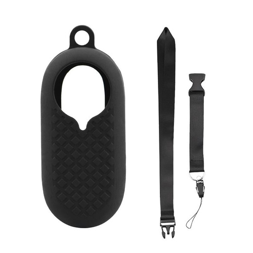 Silicone Camera Case Set with Lanyard for Insta360 Go2 - Black - Main Image