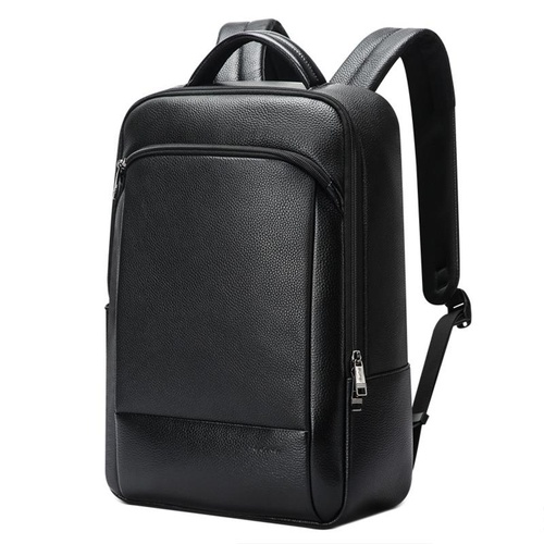 Large Business Laptop Backpack in First-layer Cowhide - Black - Main Image
