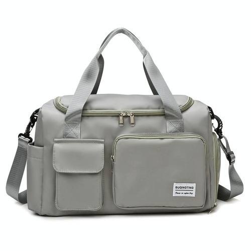 Compact Waterproof Gym Bag for Travel - Size s - Light Grey - Main Image