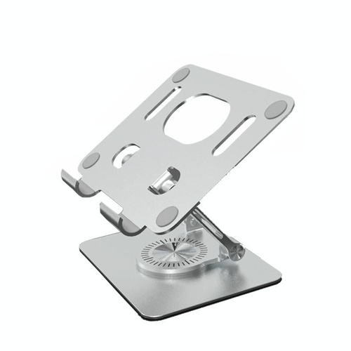 Universal Tablet Stand - 360 Degree Rotating Foldable - Silver - Main Image