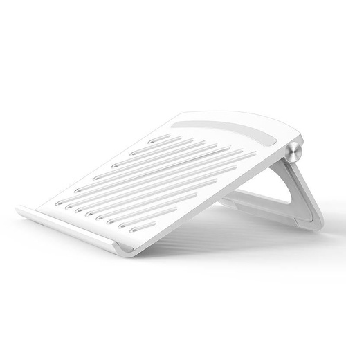 Foldable Laptop Cooling Stand - Height Adjustable - White - Main Image