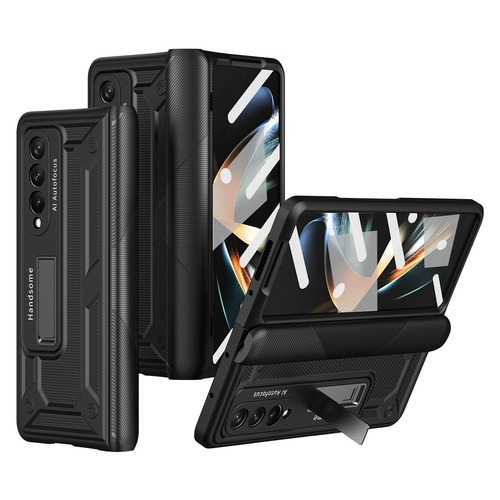 Shockproof Secure Hinge Phone Case for Samsung Galaxy z Fold 4 5g - Black - Main Image