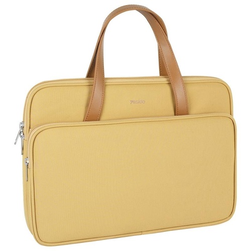 16 Waterproof Oxford Laptop Bag - Yellow - Main Image
