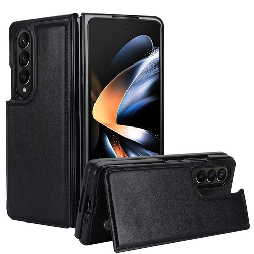 Full Coverage Double Buckle Phone Case for Samsung Galaxy z Fold 4 - Black - Main Image