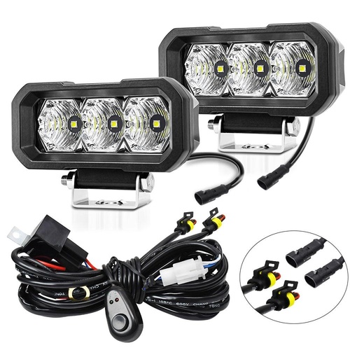 40W 9V - 30V 5 Inch Waterproof 3 - Eye Headlight - Spotlight White Light - Main Image