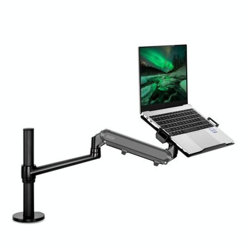 Adjustable Laptop Monitor Stand Mount - Aluminum Alloy - Black - Main Image