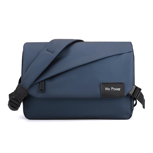 Large Capacity Waterproof Messenger Bag For Men - Dark Blue - Main Image