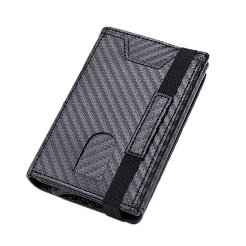 Rfid-blocking Aluminum Card Holder - Secure & Compact - Carbon Fiber Black - Main Image