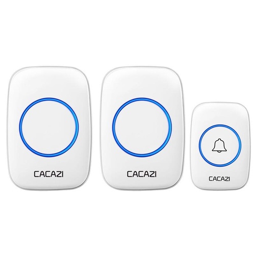 Wireless Waterproof Smart Doorbell - 2 Battery Options - White - Main Image