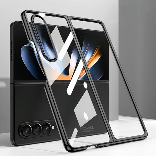 Electroplated Full Coverage Case for Samsung Galaxy z Fold 4 - Black - Main Image