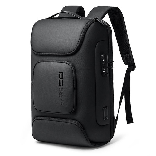 Waterproof Antitheft Men Backpack for 15.6 Laptop - Travel Ready - Black - Main Image