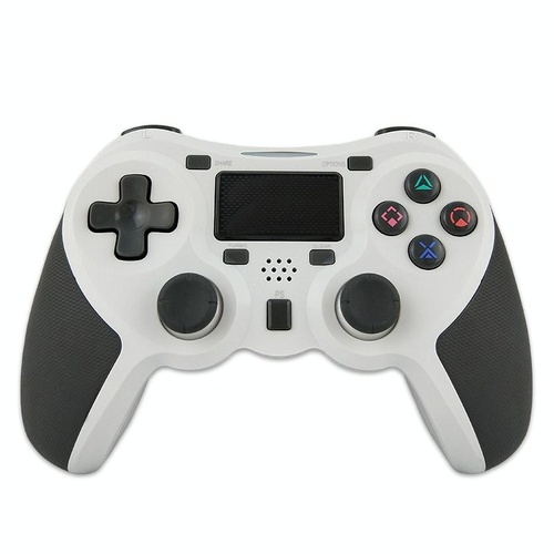 Wireless Bluetooth Game Controller for Ps4 - Rubberized - White - Main Image