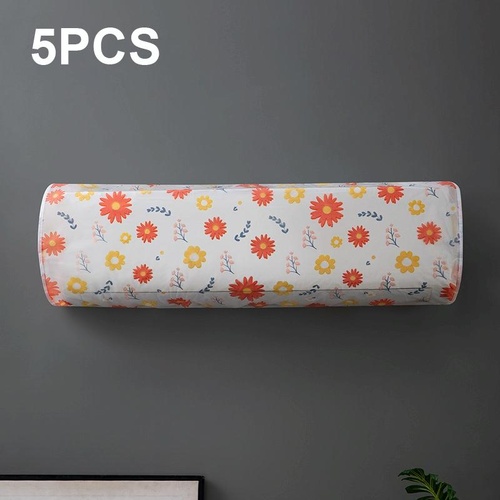 5-pack Hanging Ac Dust Cover - 95x20x31cm - Thickened - Red Flower - Main Image