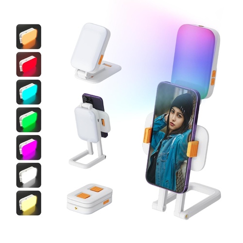 Mini Rgb Fill Light with Phone Holder - White - Main Image