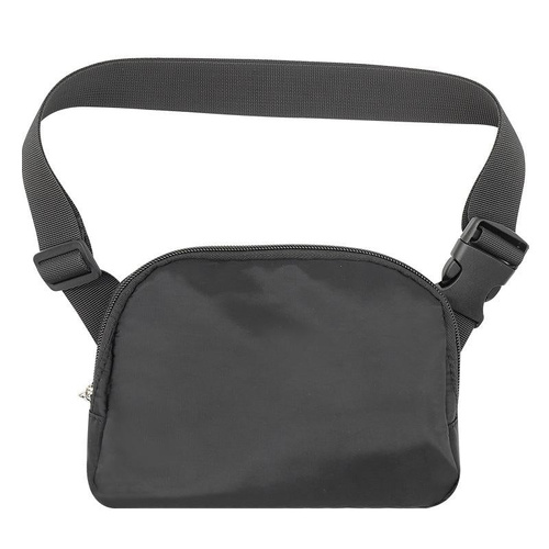 Waterproof Nylon Chest Bag For Outdoor Sports Running Mobile Phone Pocket - Black - Main Image