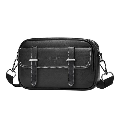 Waterproof Shoulder Crossbody Bag For Men Wear Resistant Design - Black - Main Image