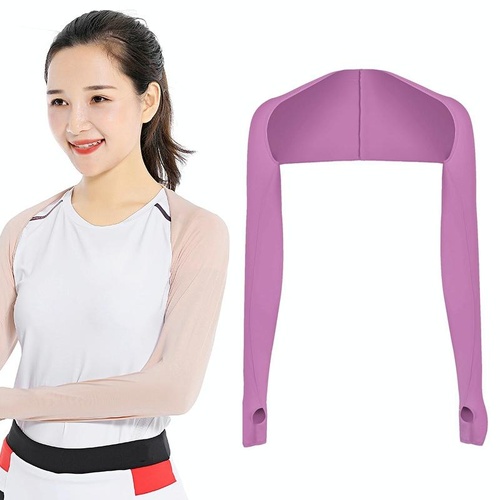 Sun Protection Golf Shawl Sleeves for Outdoor Sports and Cycling - Purple - Main Image