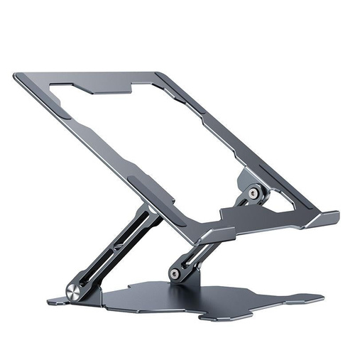 Foldable Laptop Stand - Hollow Design Heat-dissipating Flat Desktop - Deep Space Gray - Main Image