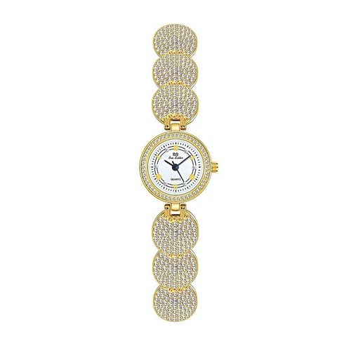Diamond-inlaid Women Chain Watch - Elegant Accessory - Gold - Main Image
