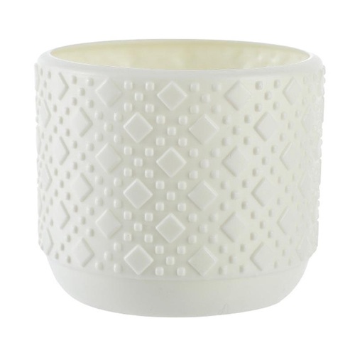 Versatile Vase for Wet and Dry Flowers - Glazed Finish Durable Design - Milk White - Main Image